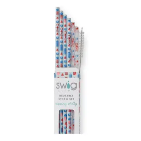 Rocket Pop   Stars Reusable Straw Set