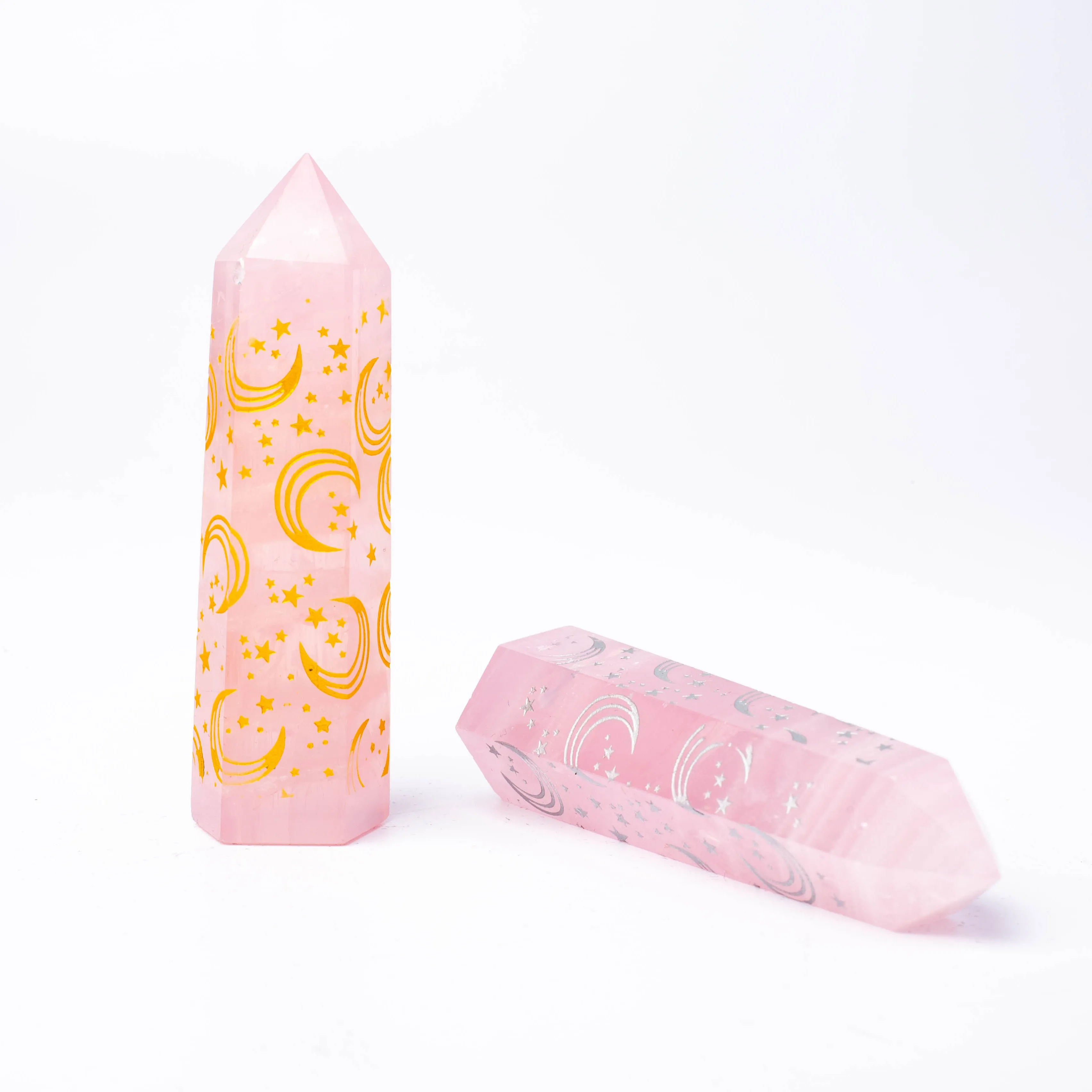 Rose quartz Tower with Prints