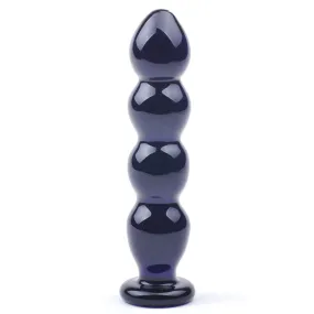 Sinful Glass Beaded 15cm Anal Massager | Black