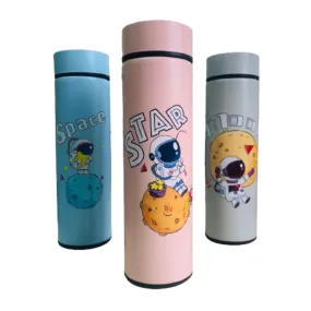 Space Theme Stainless Steel temperature Insulated Hot And Cold Water Bottle ( 450ml )