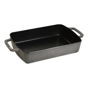 Staub Cast Iron Roasting Pan, 12-in x 8-in, Graphite Grey