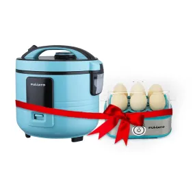 The Better Home FUMATO Anniversary, Wedding Gifts for Couples- 2 in 1 Egg Boiler & Poacher   3-in-1 Electric Cooker, Boiler & Steamer | House Warming Gifts for New Home | 1 Yr Warranty (Misty Blue)