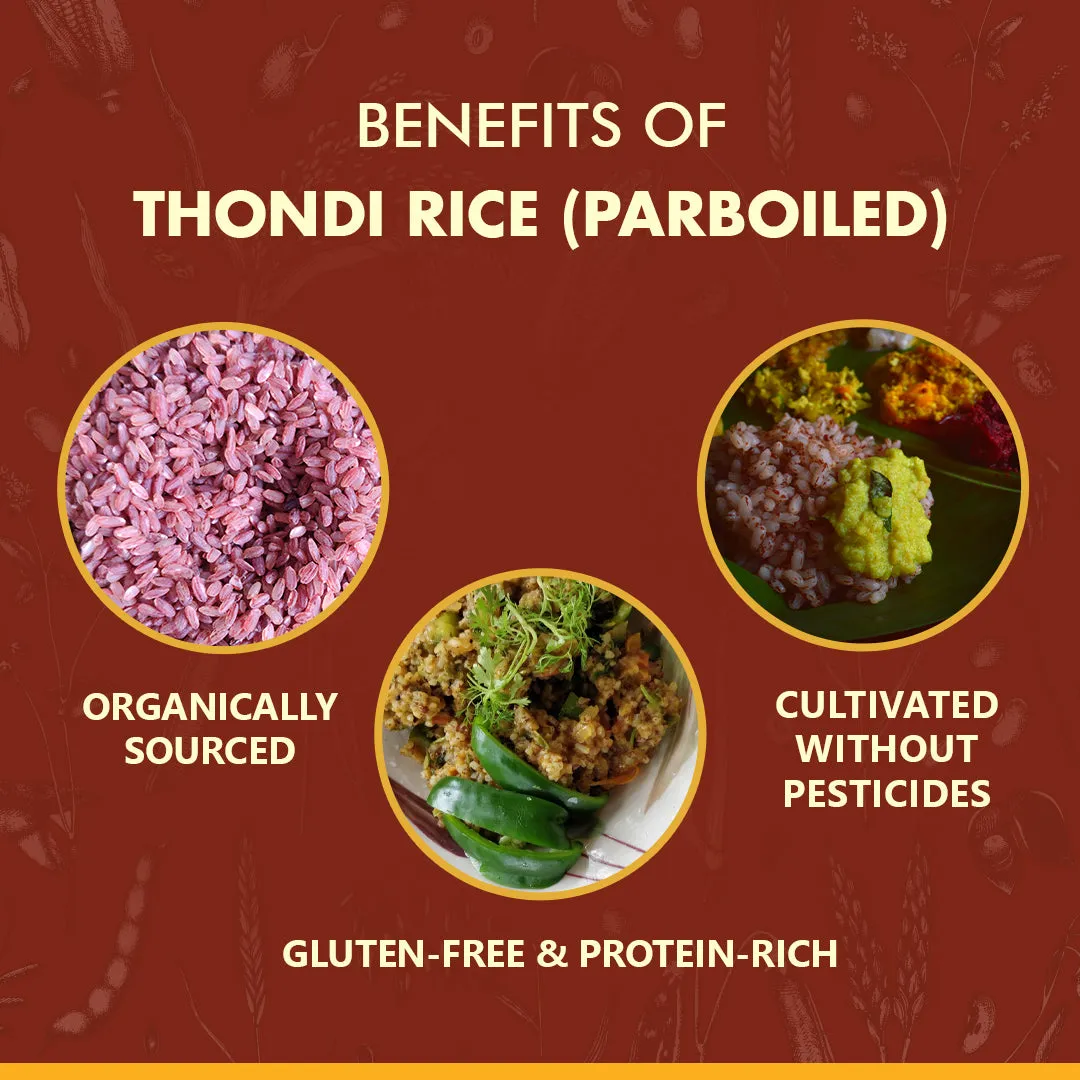 Thondi Matta Rice (Kerala Red Rice) (Parboiled)