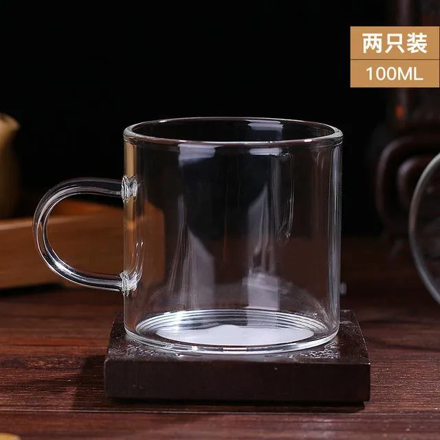 Transparent Glass Porcelain Cup Set