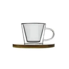 Turkish Coffee Cup Black Transparent 75 ml