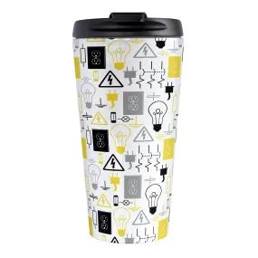 Yellow Electrical Electrician Travel Mug