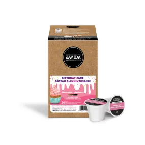 Zavida Birthday Cake Single Serve Coffee 24 Pack